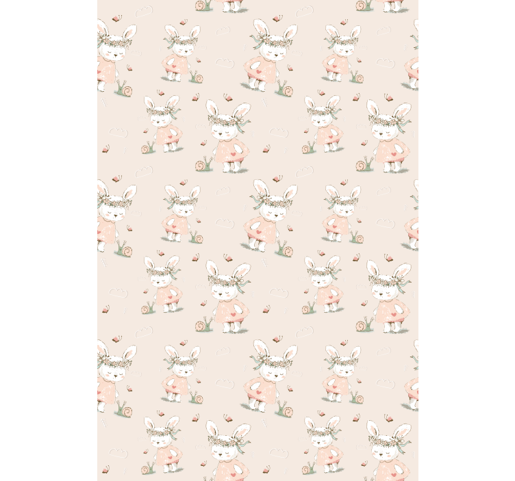 Cute Bunny Characters animal roller blind - TenStickers