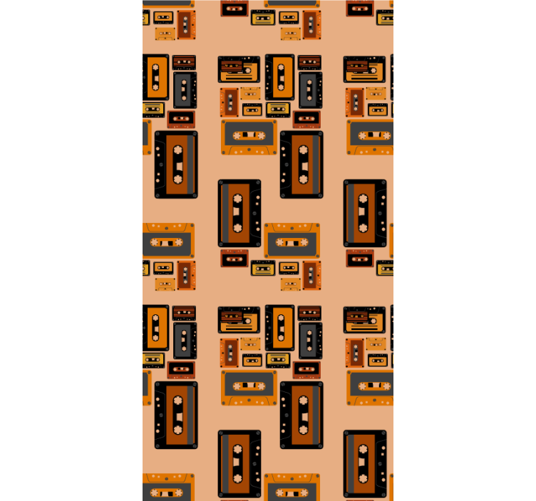 Retro roller blind retro cassette tapes design - TenStickers