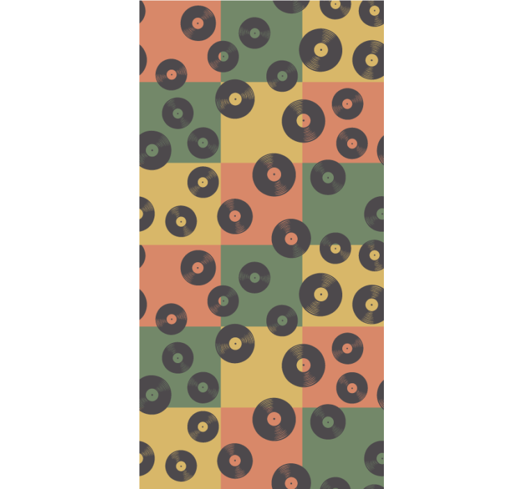 Retro roller blind vinyl record design - TenStickers