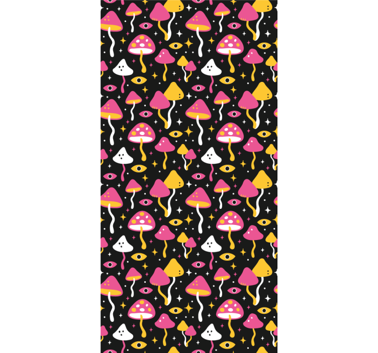 Lively Mushroom Theme fun roller blind - TenStickers