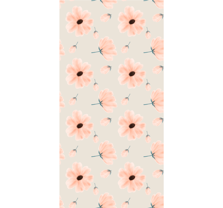 Pastel Floral Pattern flowers and plants roller blind - TenStickers