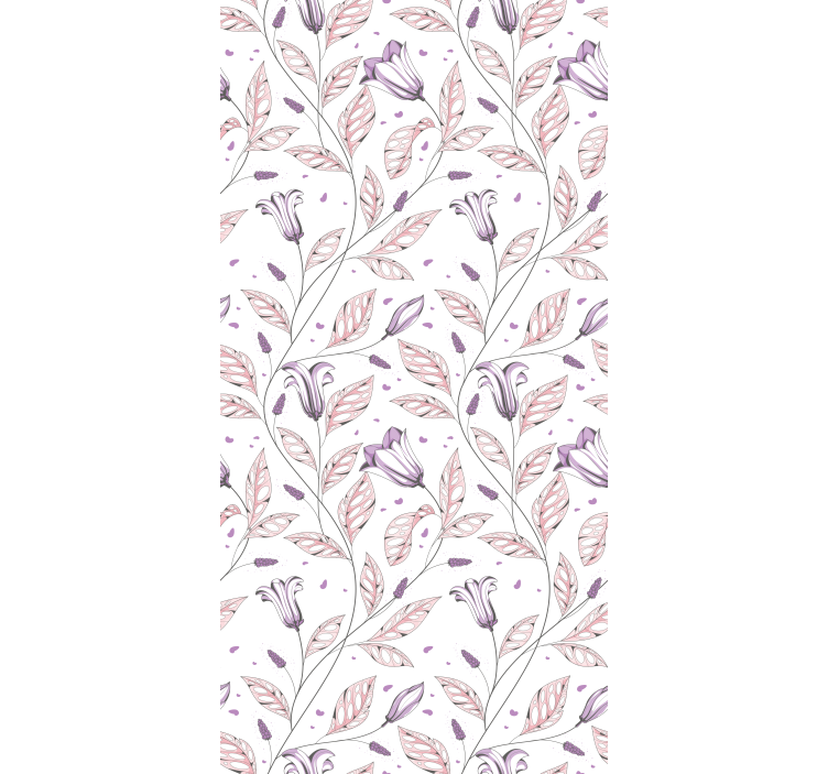Botanical Leaf Motifs flowers and plants roller blind - TenStickers