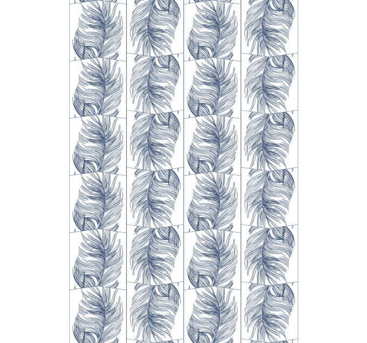 Stylised beige leaves flowers and plants roller blind - TenStickers