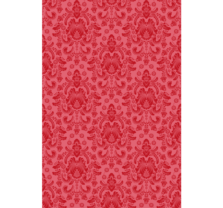 Red baroque motif classic roller blind - TenStickers