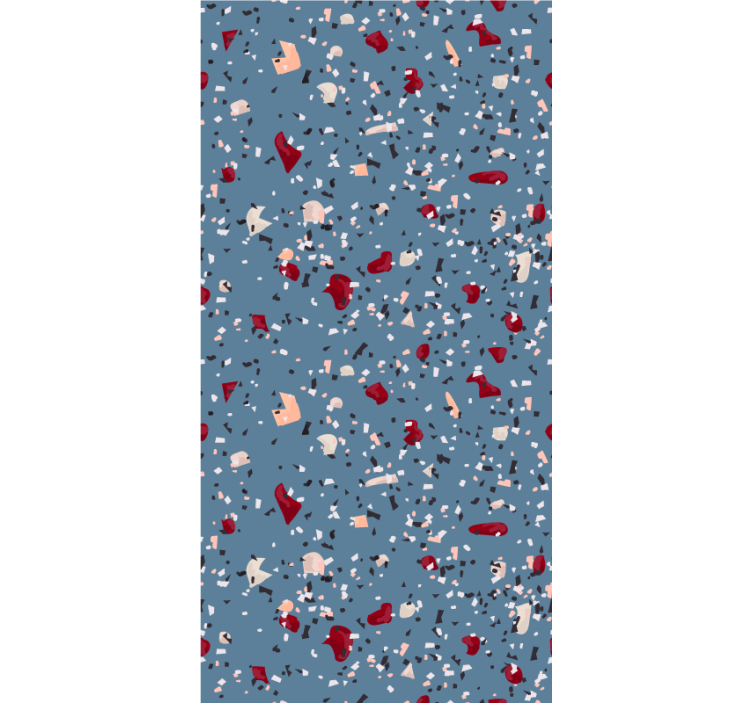 Blue geometric terrazzo texture and pattern roller blind - TenStickers