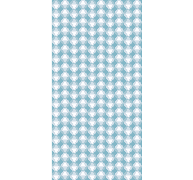 Geometric blue harmony texture and pattern roller blind - TenStickers