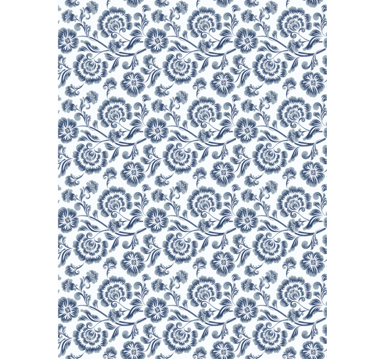 Elegant grey theme flower roller blind - TenStickers