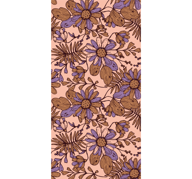 Floral Garden Pattern flowers and plants roller blind - TenStickers