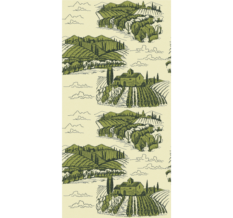 Rural scene Classic-style Rustic blind - TenStickers