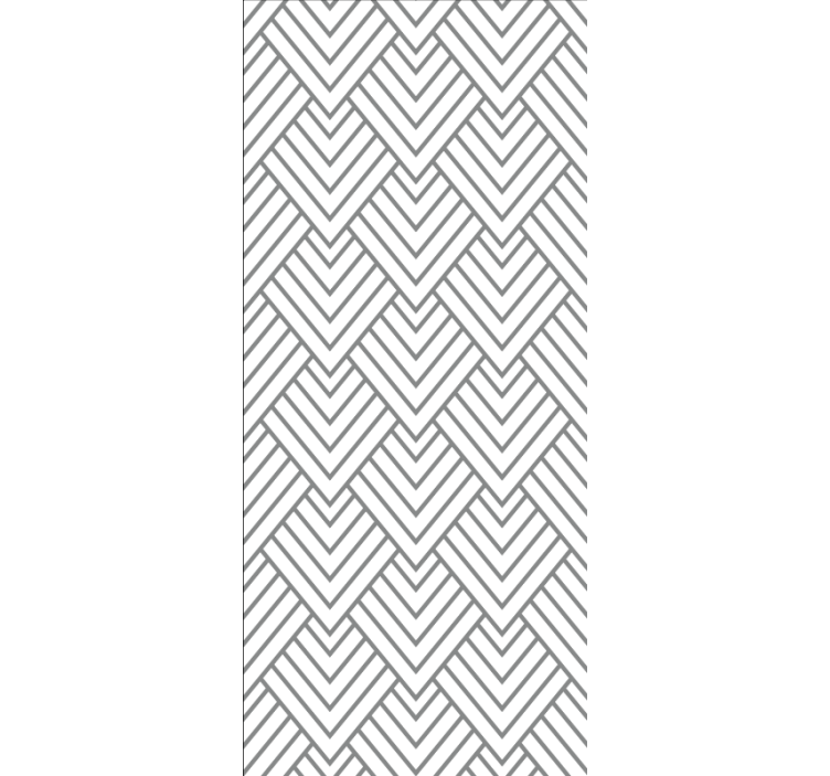 Grey chevron design bathroom roller blind - TenStickers