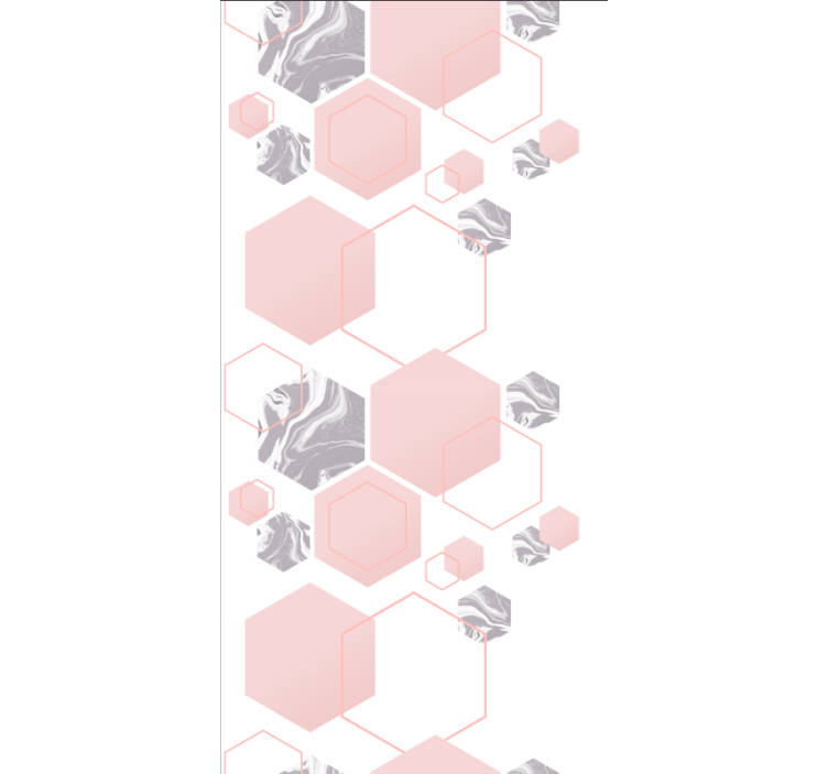 Pink hexagon motif modern roller blind - TenStickers