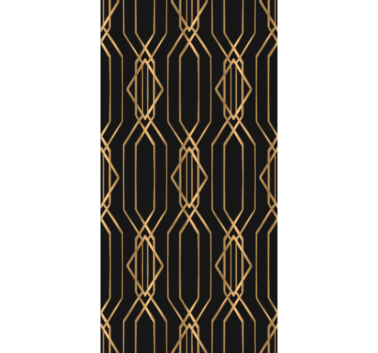 Geometric gold patterns elegant roller blind - TenStickers