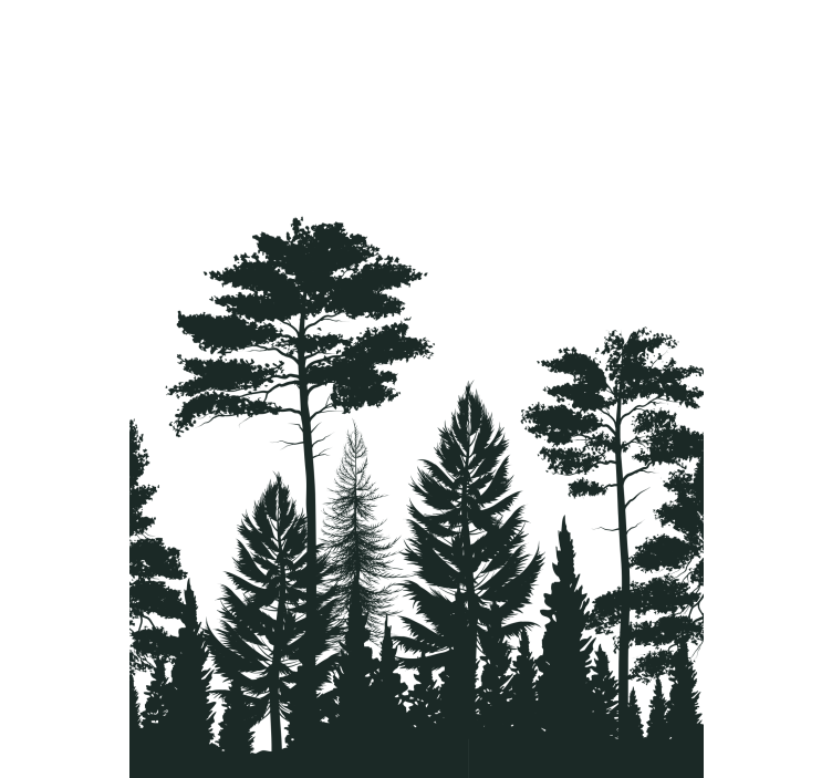 Silhouette forest scene tree roller blind - TenStickers