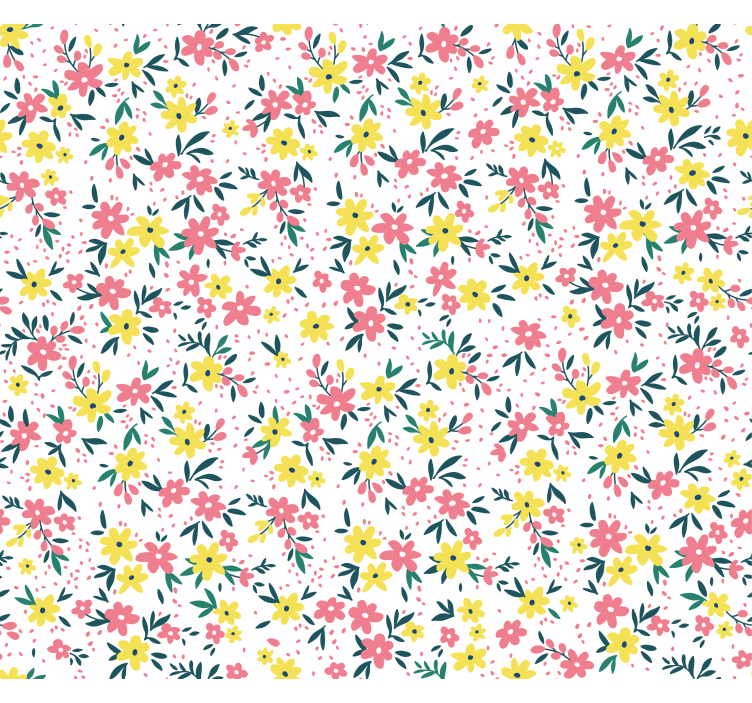 Floral Bloom Pattern flowers and plants roller blind - TenStickers