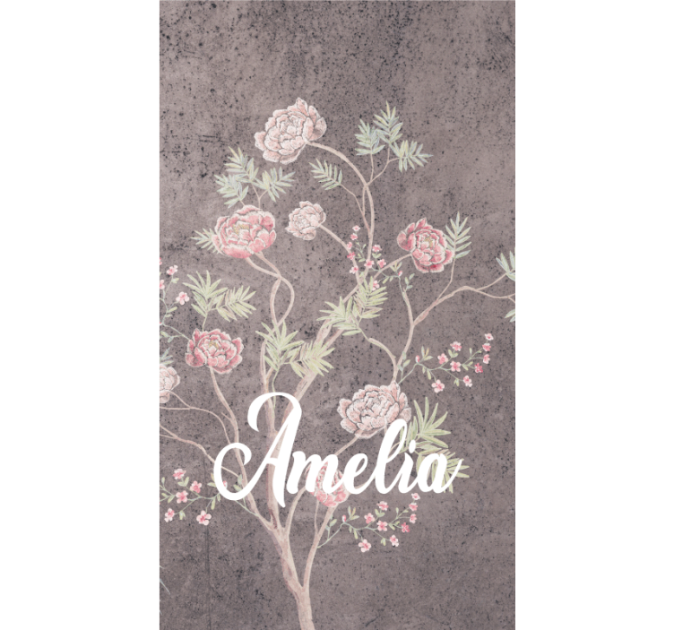 Personalized Floral Elegance flowers and plants roller blind - TenStickers