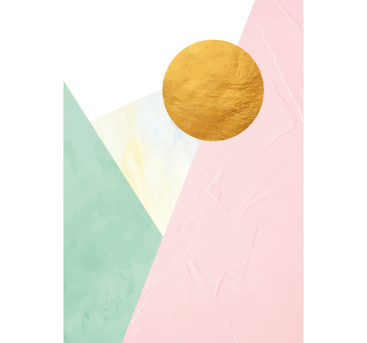 Golden Circle Design modern roller blind - TenStickers