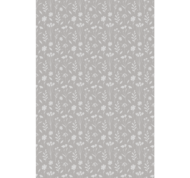 Grey gentle bloom flowers and plants roller blind - TenStickers