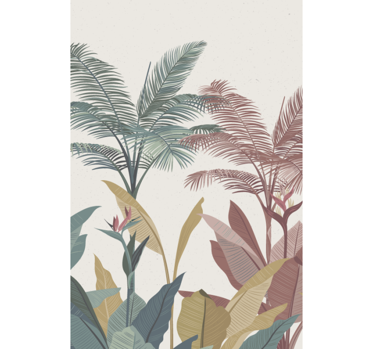 Terracotta tropical plants Tree blind - TenStickers