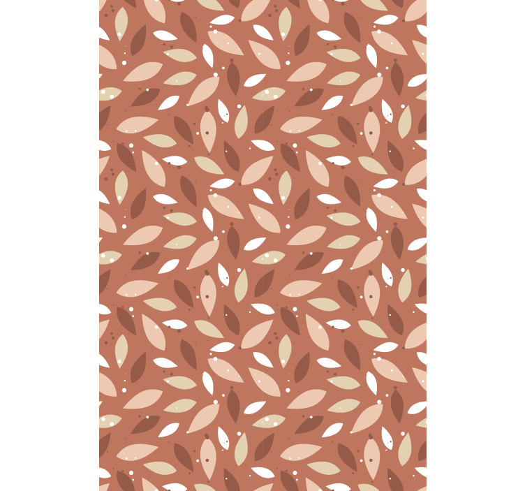 Leafy brown pattern flowers and plants roller blind - TenStickers