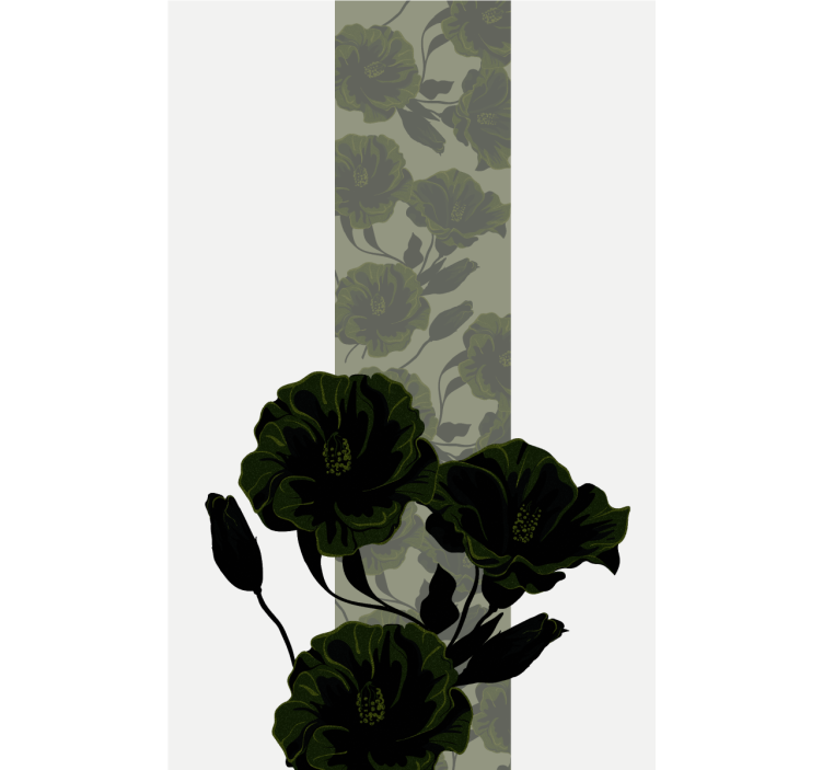Green rose arrengment flowers and plants roller blind - TenStickers
