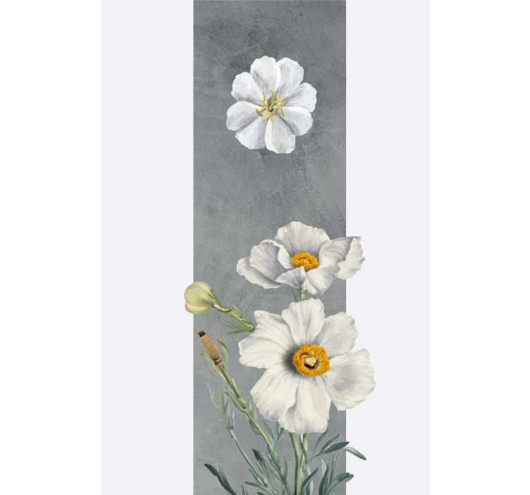 WHITE FLOWER BOUQUET flowers and plants roller blind - TenStickers