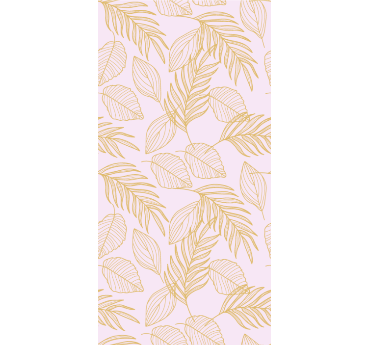 Golden "Boho" leaves pattern plant blind - TenStickers