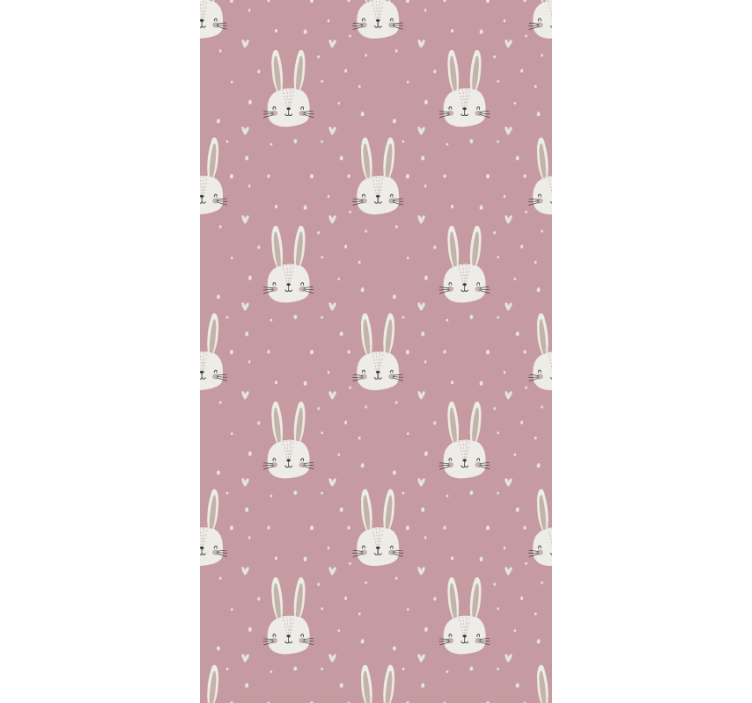Baby bunny faces children room roller blind - TenStickers
