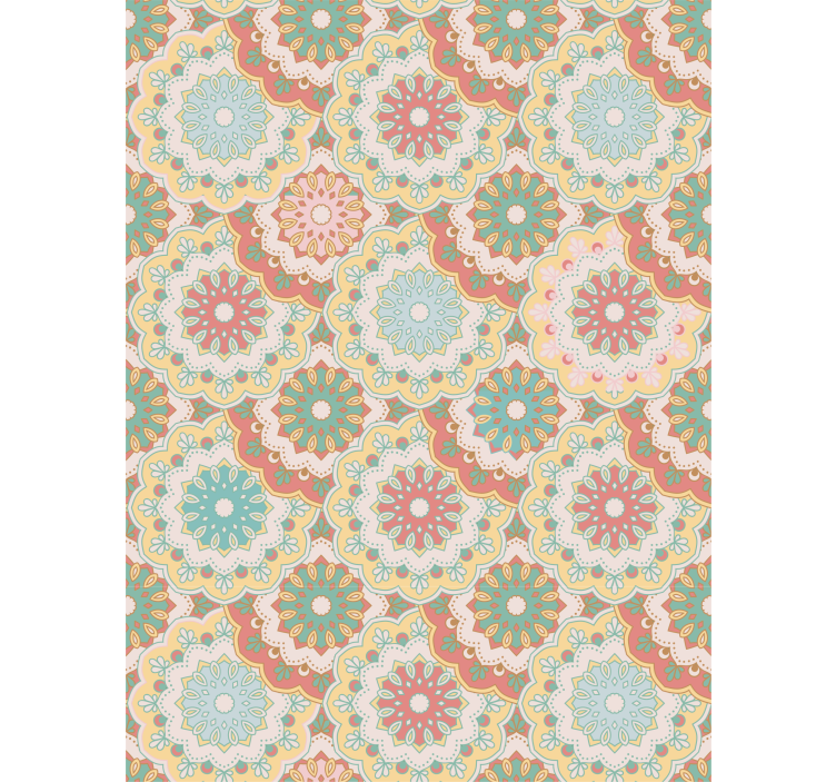 Intricate Floral Patterns flower roller blind - TenStickers