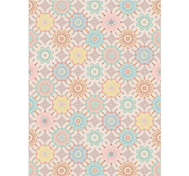 Vibrant Bloom Concept flower roller blind - TenStickers