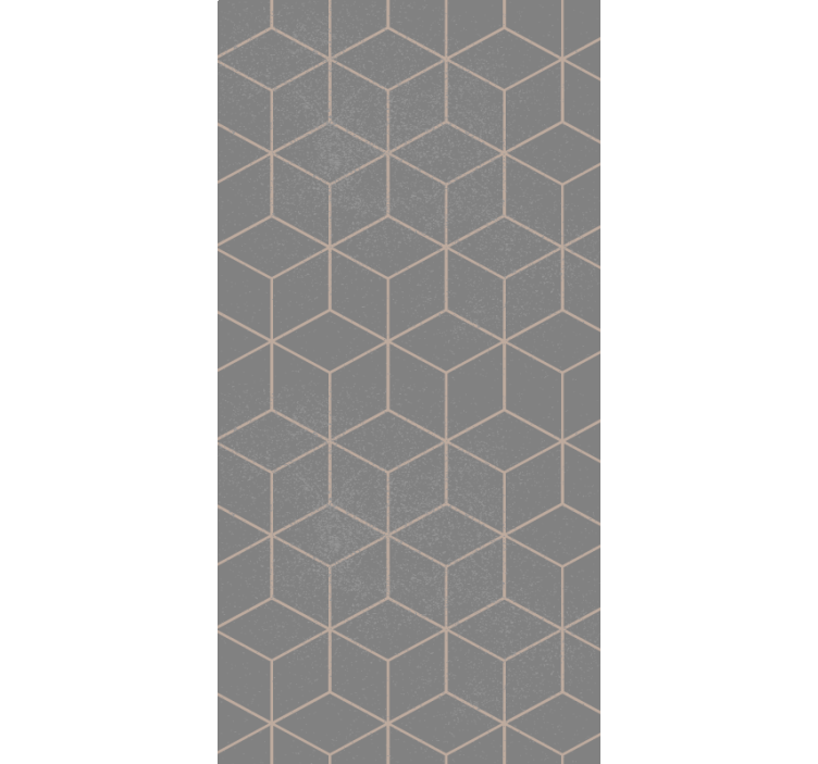 Geometric Grey Motif modern roller blind - TenStickers