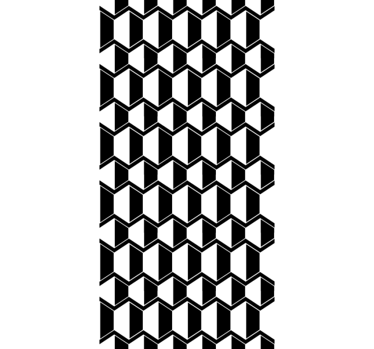 Geometric Monochrome Pattern modern roller blind - TenStickers