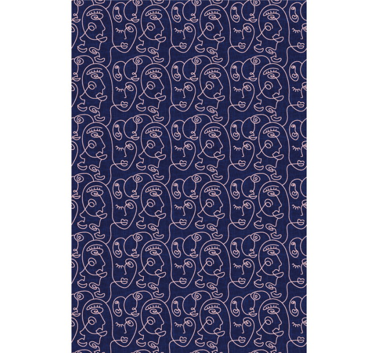 Abstract Face Pattern art roller blind - TenStickers