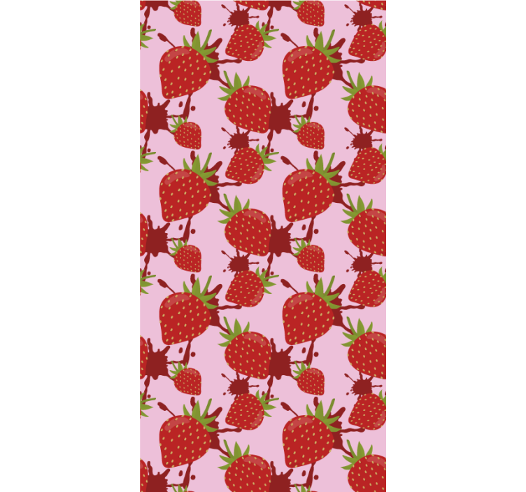 Strawberry Splash Pattern fruit and vegetable roller blind - TenStickers
