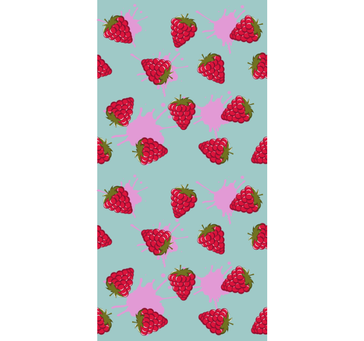 Strawberry splashes fruit and vegetable roller blind - TenStickers
