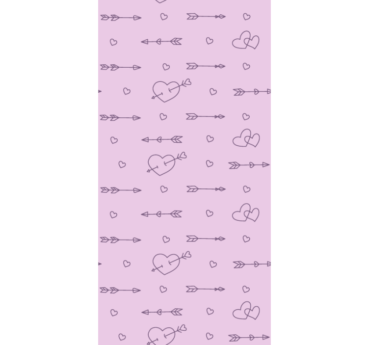 Hearts and arrows romantic roller blind - TenStickers