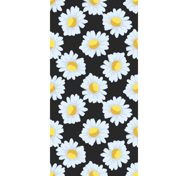 Daisy Flower Theme flowers and plants roller blind - TenStickers