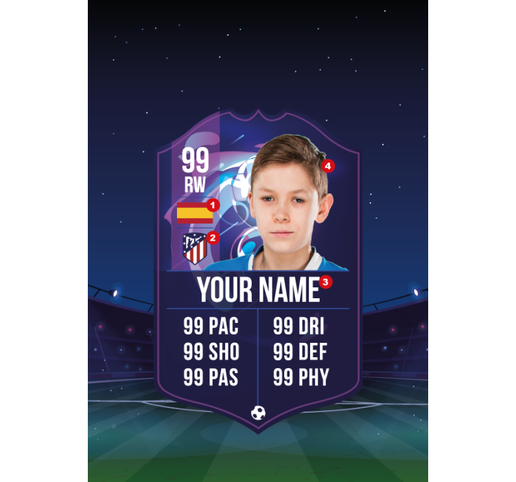 Soccer player card children blind - TenStickers