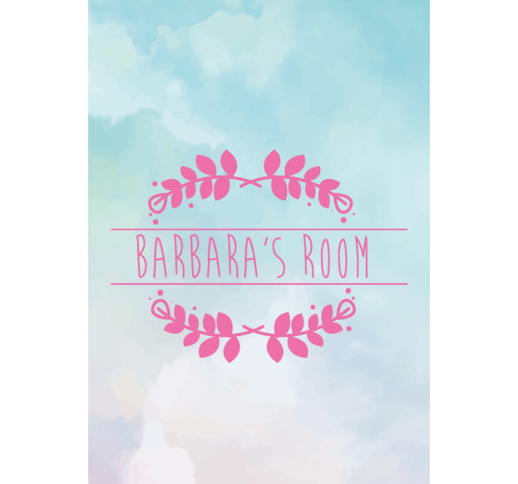 Custom name room childrens blind - TenStickers