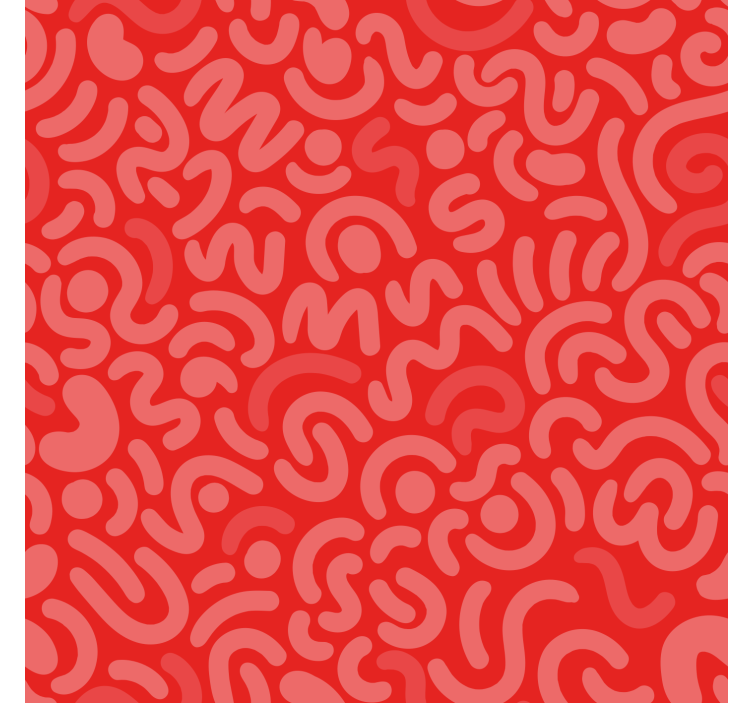 Red Abstract Rounded Lines Living Room Blind - TenStickers