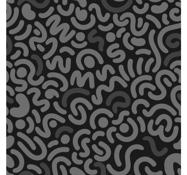 Abstract Black Rounded Lines Living Room Blind - TenStickers