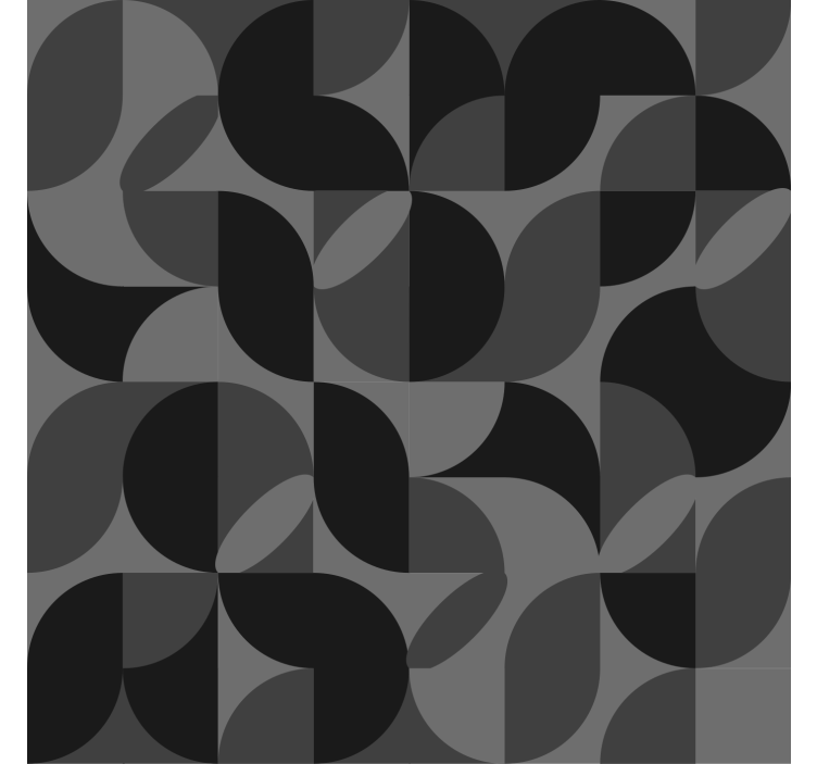 Retro black shapes Living room blind - TenStickers