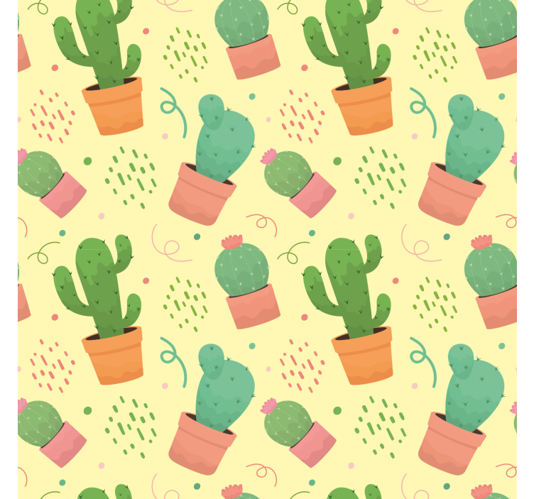 Cactus pattern children's window shade - TenStickers