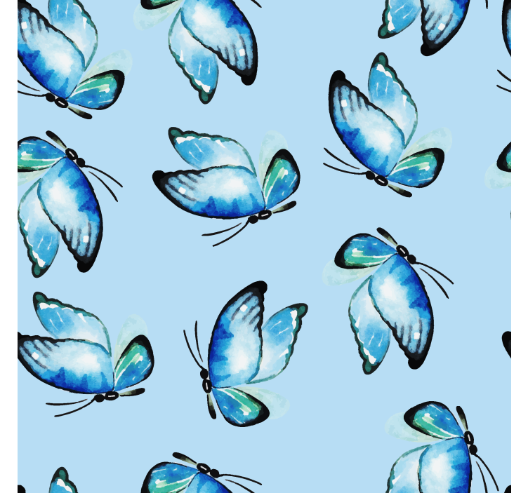 Blue shades butterflies window shade - TenStickers
