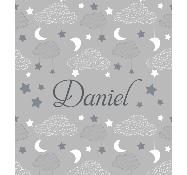 Gray starry clouds custom window shade - TenStickers