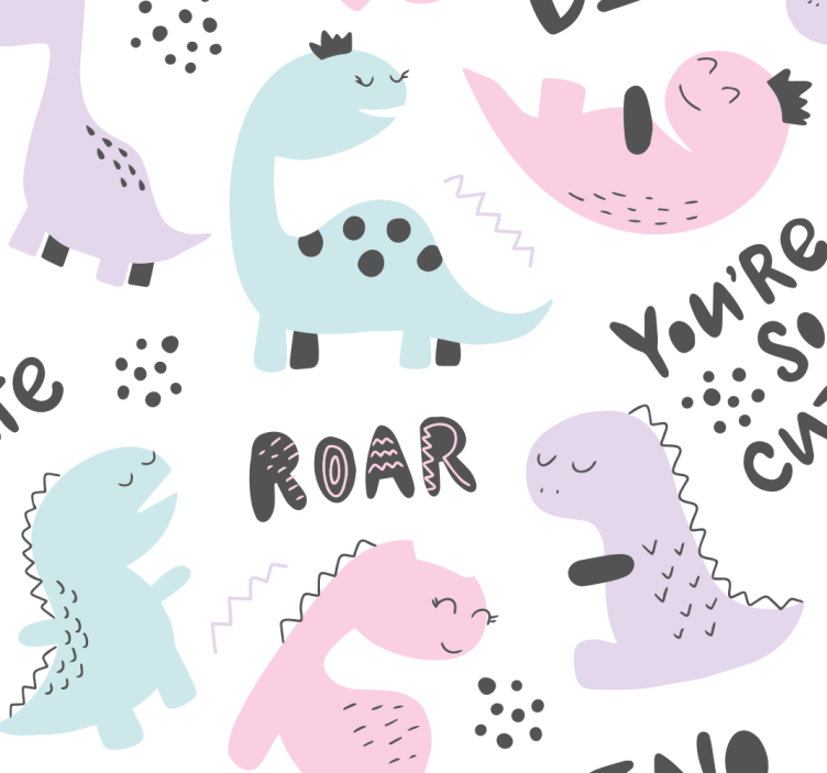 Princess dino dinosaur roller blind - TenStickers