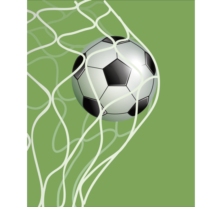 Moving ball in goal soccer window blind - TenStickers