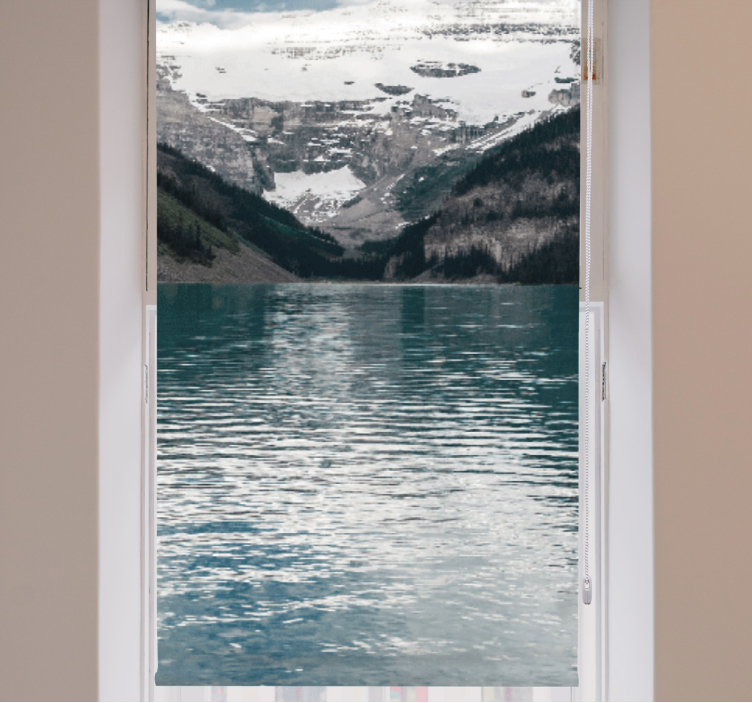 3D mountain landscape river roller blind - TenStickers