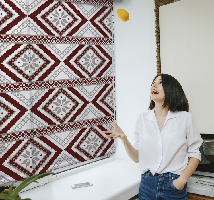 Texture and pattern roller blind geometric textile design - TenStickers