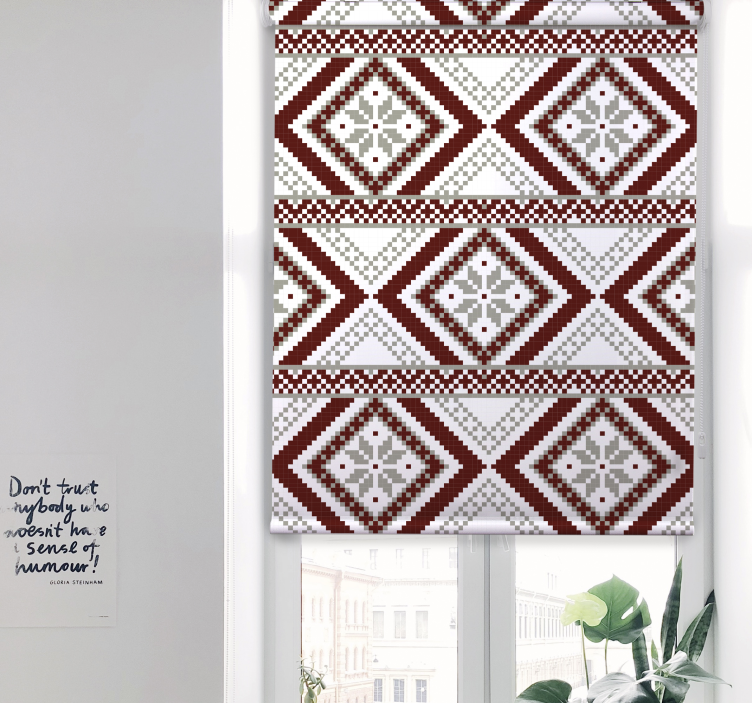 Texture and pattern roller blind geometric textile design - TenStickers