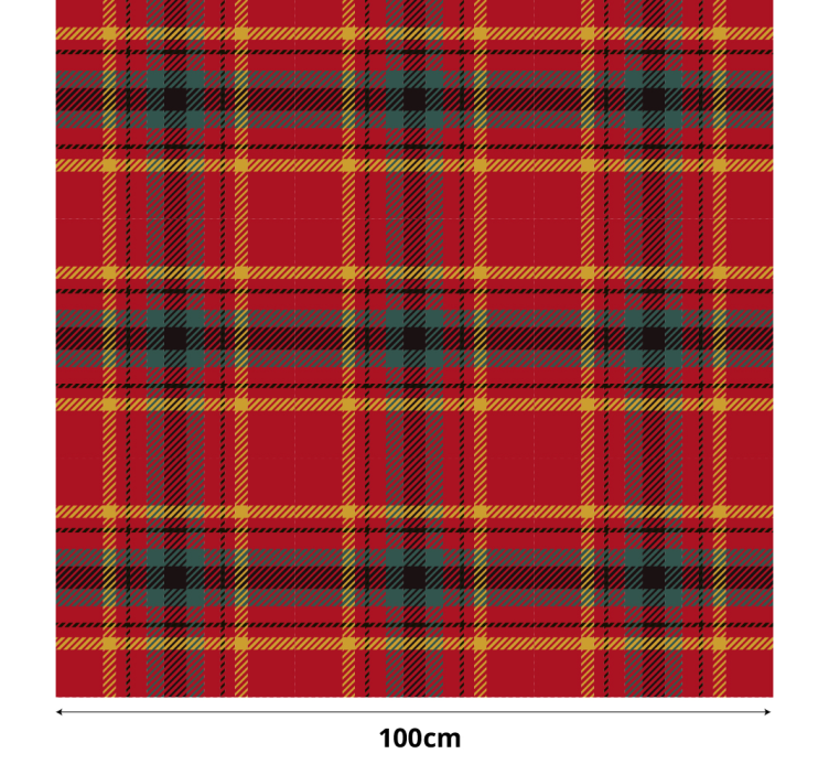 Christmas motif red tartan texture roller blind - TenStickers